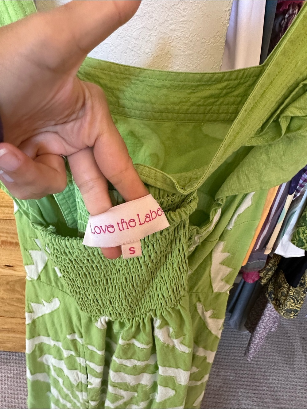 Green Printed Ruffle-Shoulder Maxi Dress - Picture 2 of 2